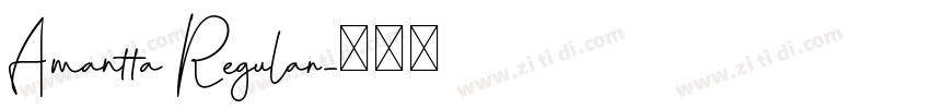 Amantta Regular字体转换